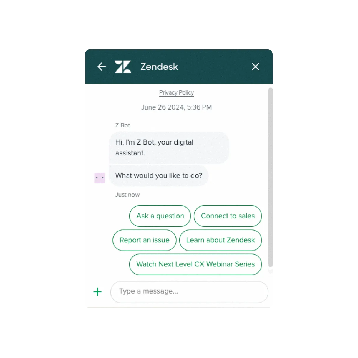 Zendesk UI